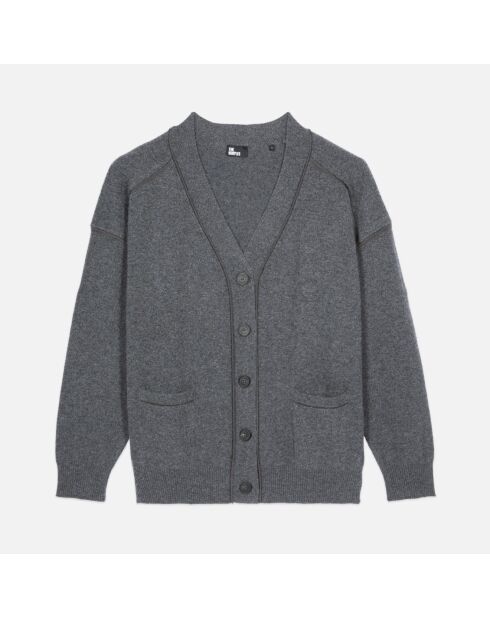 Cardigan en cachemire mélangé gris