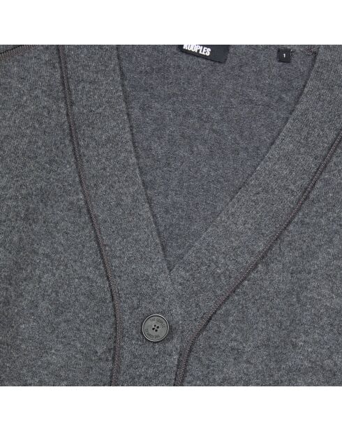 Cardigan en cachemire mélangé gris