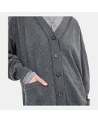 Cardigan en cachemire mélangé gris