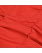 Top court avec drapé rouge