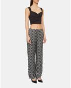 Top court avec drapé noir