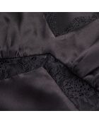 Caraco en soie avec dentelle noir