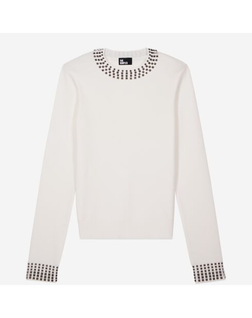 Pull avec spikes écru