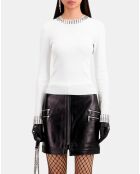 Pull avec spikes écru