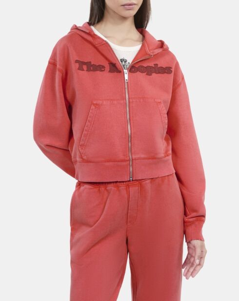 Sweatshirt Logo à capuche rouge