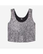 Top à sequins argenté