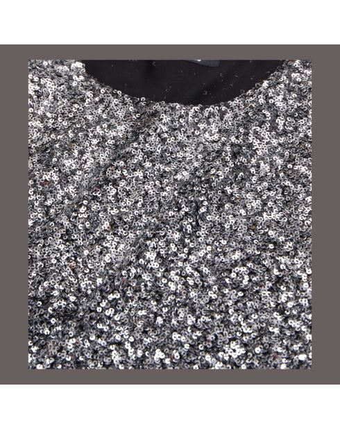 Top à sequins argenté
