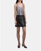 Top à sequins argenté