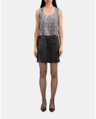 Top à sequins argenté