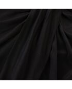 Jupe courte drapée en soie lavée noire