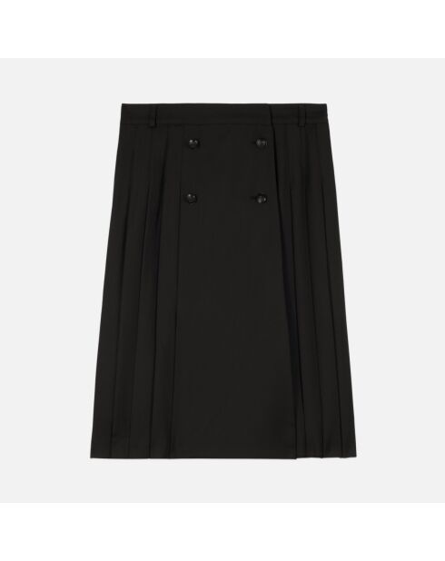 Jupe longue plissée noire