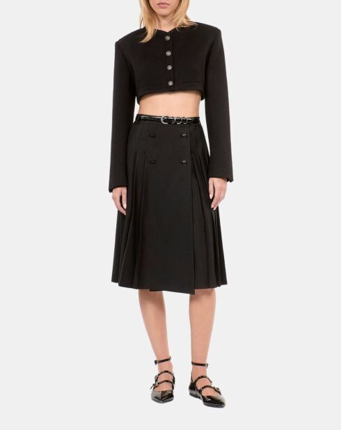 Jupe longue plissée noire