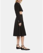 Jupe longue plissée noire
