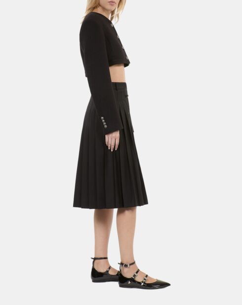 Jupe longue plissée noire