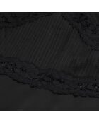 Top noir avec détails en dentelle