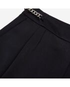 Pantalon droit avec chaînes bleu marine