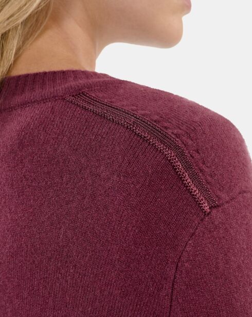 Pull en cachemire bordeaux