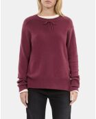 Pull en cachemire bordeaux