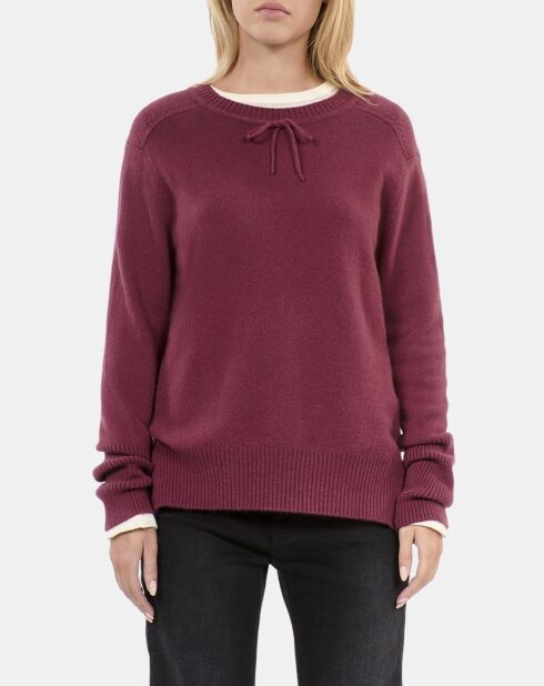Pull en cachemire bordeaux