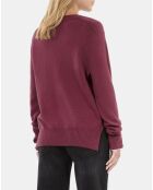 Pull en cachemire bordeaux