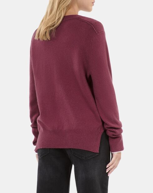 Pull en cachemire bordeaux