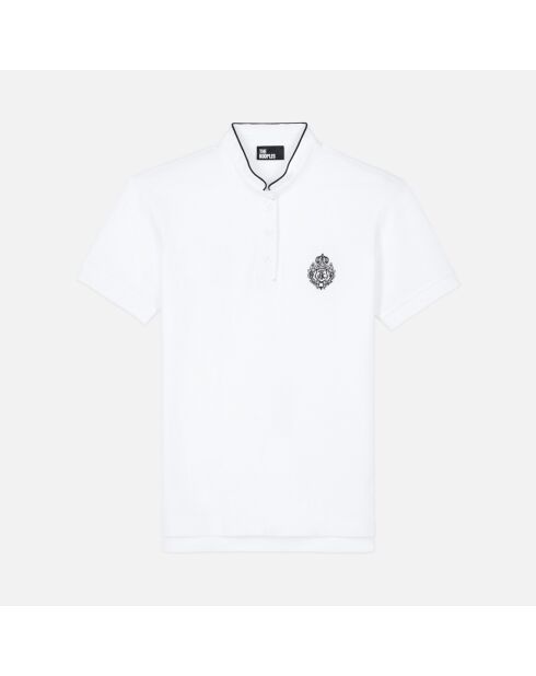 Polo en coton piqué blanc