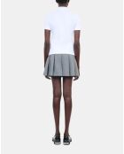 Polo en coton piqué blanc