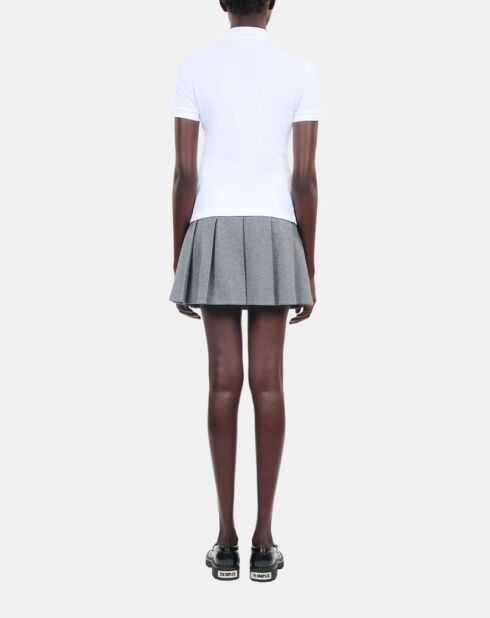 Polo en coton piqué blanc