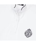 Polo en coton piqué blanc