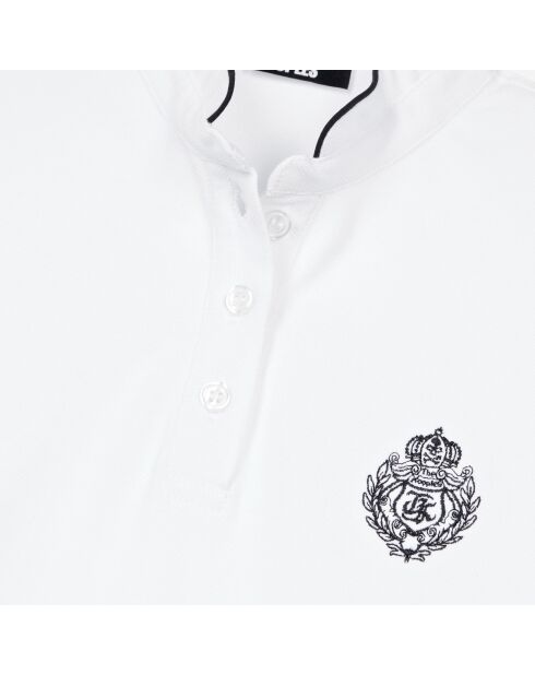 Polo en coton piqué blanc