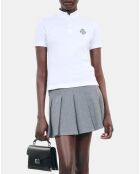 Polo en coton piqué blanc