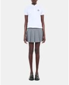 Polo en coton piqué blanc