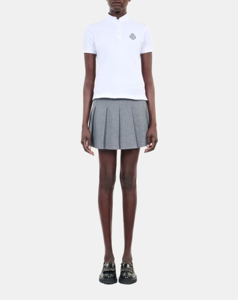 Polo en coton piqué blanc