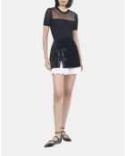 Pull en maille ajourée noir