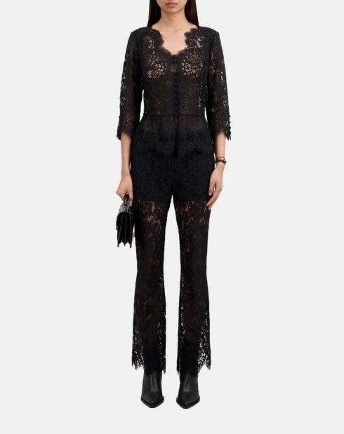Top en dentelle noire