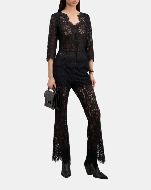 Top en dentelle noire