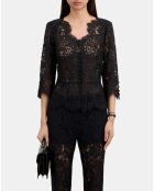 Top en dentelle noire