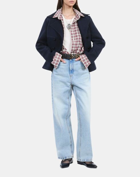 Caban court bleu marine foncé