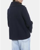 Caban court bleu marine foncé