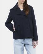 Caban court bleu marine foncé