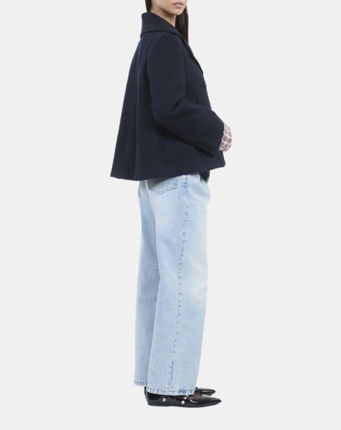 Caban court bleu marine foncé