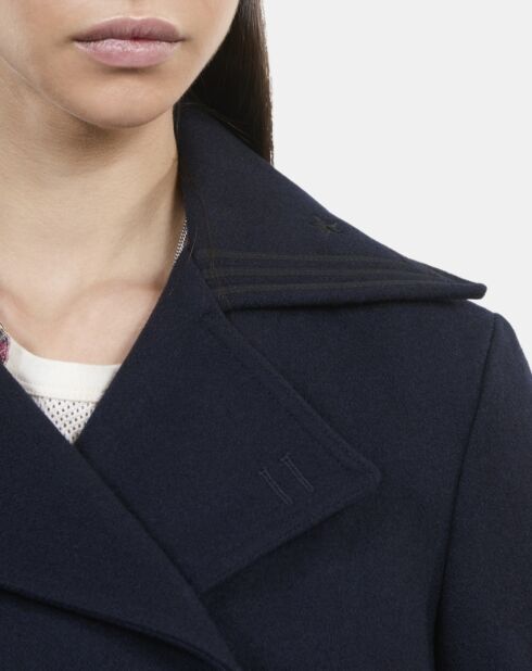 Caban court bleu marine foncé