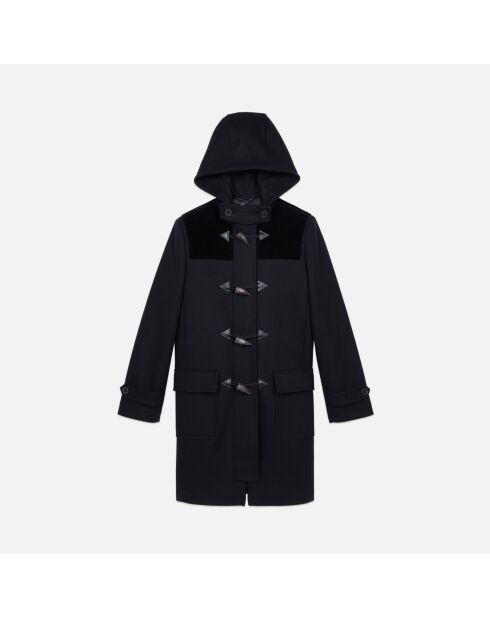 Caban à capuche noir