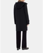 Caban à capuche noir