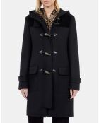 Caban à capuche noir