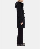 Caban à capuche noir