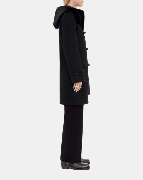 Caban à capuche noir