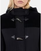 Caban à capuche noir