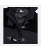 Caban à capuche noir