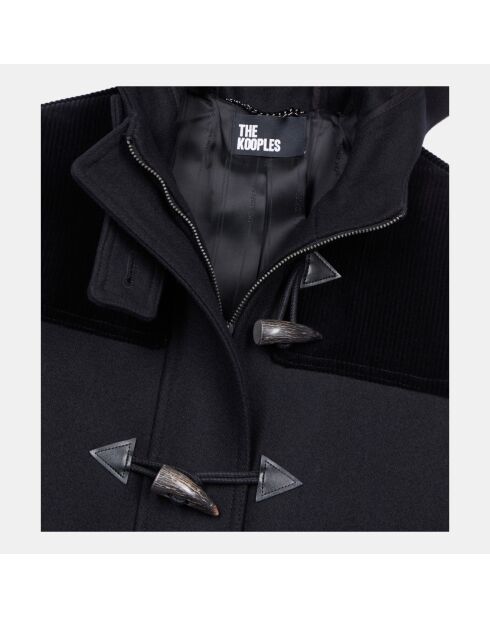 Caban à capuche noir